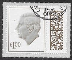2023 £1.00 'KING CHARLES III - M23L' . FINE USED