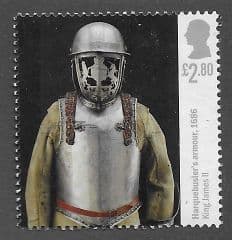 2025 £2.80 'ROYAL ARMORIES - HARQUEBUSIER'S ARMOR 1686' FINE USED