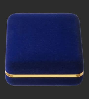 42mm  Bespoke Medal Box  Blue  Velvet- BBB42