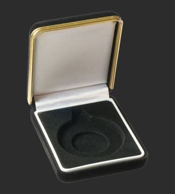 50mm  Bespoke Medal Box  Black  Velvet- BBN50