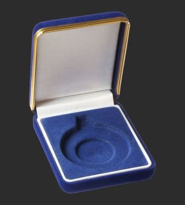 50mm  Bespoke Medal Box  Blue  Velvet- BBB50