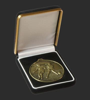 52mm  Bespoke Medal Box  Black  Velvet- BBN52