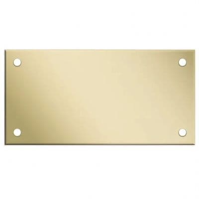 76mm by 38mm Brass Plaque