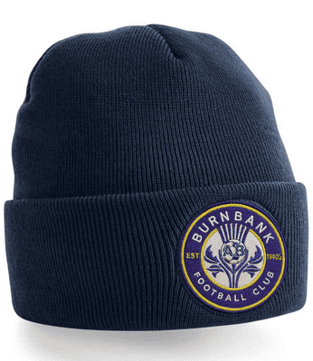 Adult Burnbank FC  Roll Up Patch Beanie Players