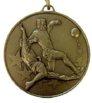 ANTIQUE BRONZE 50mm Tackle 436 Medal