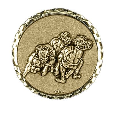 ANTIQUE BRONZE 60mm HIgh Relief Greyhound Medal in Case 275.60.b Medal