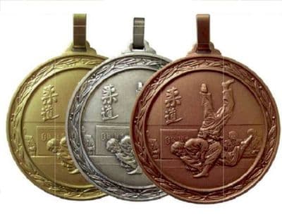 ANTIQUE BRONZE 60mm Martial Arts 124-60 Medal