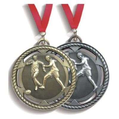 ANTIQUE GOLD 50mm Male Football Medals 00.3.060.g Medal