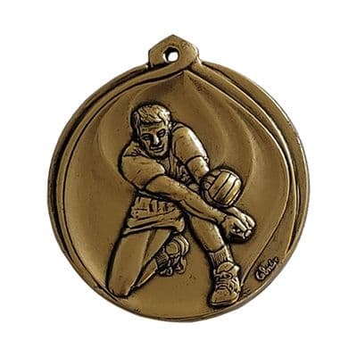 ANTIQUE GOLD 56mm HIgh Relief Volleyball Medal 710.56.g Medal