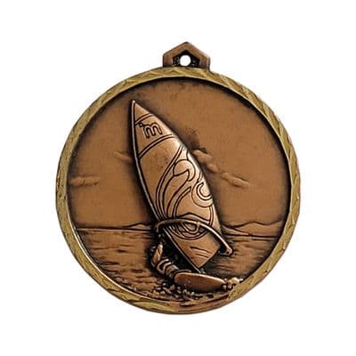 ANTIQUE GOLD 60mm High Relief Sailing Medal in Case 247.60.g Medal