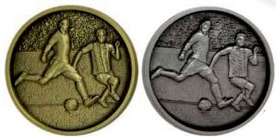 ANTIQUE SILVER 60mm Male Football Medal 00.126.60.s Medal