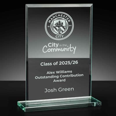Apex Rectangular Jade Glass Award 15cm (6