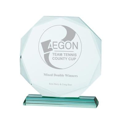 Aspire Jade Glass Award 150mm including etching