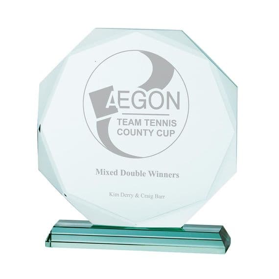 Aspire Jade Glass Award 175mm including etching