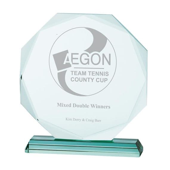 Aspire Jade Glass Award 200mm including etching