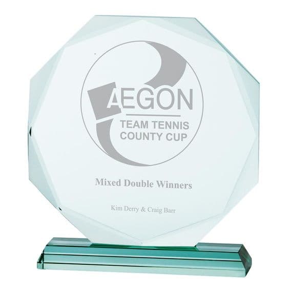 Aspire Jade Glass Award 225mm including etching