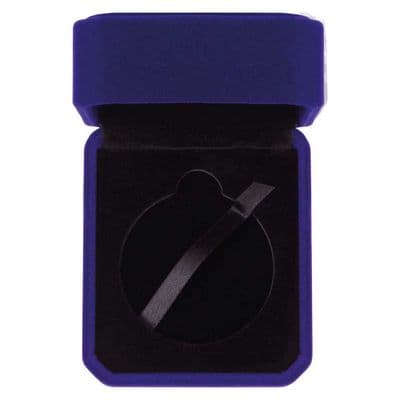 Aspire Velvet Medal Box Blue for 55mm medal 70x80x40mm