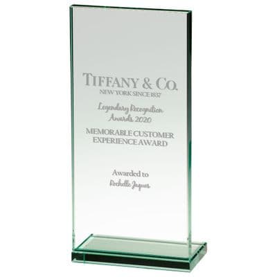 Austin Jade Glass Award 185mm including etching