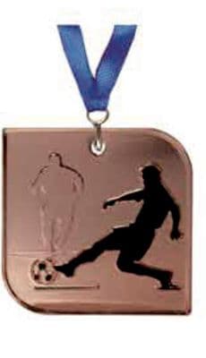 BRONZE 50mm Square Football Medal 00.27.050.b Medal