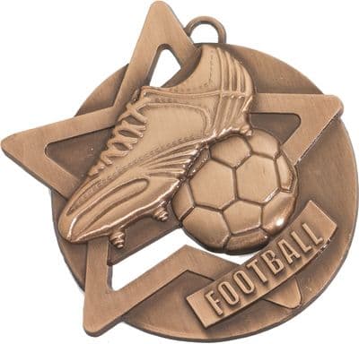 BRONZE 60mm Football SM1B Medal
