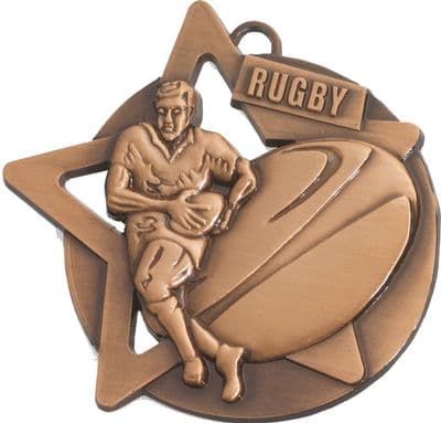 BRONZE 60mm Rugby SM23B Medal