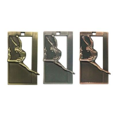 BRONZE 65mm Rectangle Dance Medal 00.72.65.b Medal
