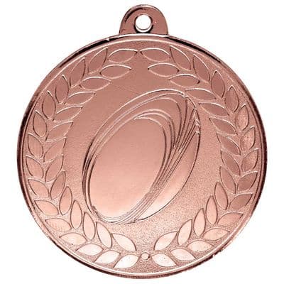 BRONZE Aviator Rugby Medal Bronze 50mm