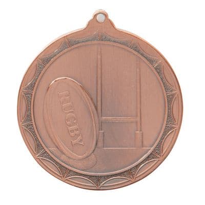 BRONZE Cascade Rugby Medal Bronze 50mm