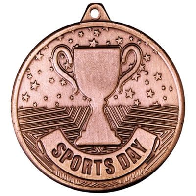 BRONZE Cascade Sports Day Iron Medal Antique Bronze 50mm