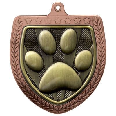 BRONZE Cobra Dog Obedience Shield Medal Bronze 75mm