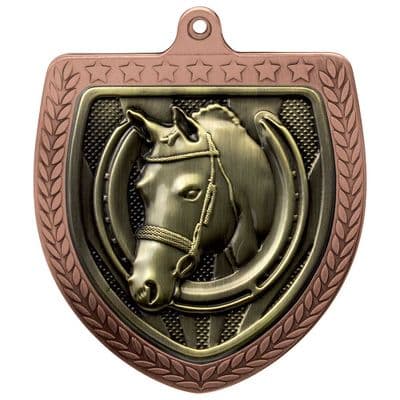 BRONZE Cobra Equestrian Shield Medal Bronze 75mm