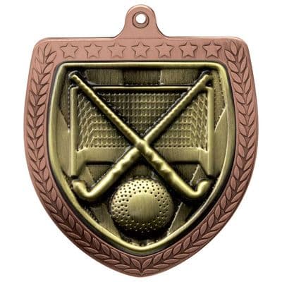 BRONZE Cobra Field Hockey Shield Medal Bronze 75mm