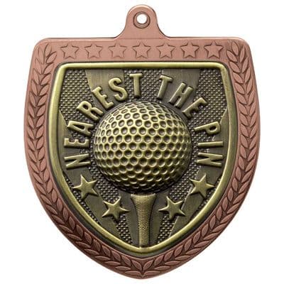 BRONZE Cobra Golf Nearest the pin Shield Medal Bronze 75mm