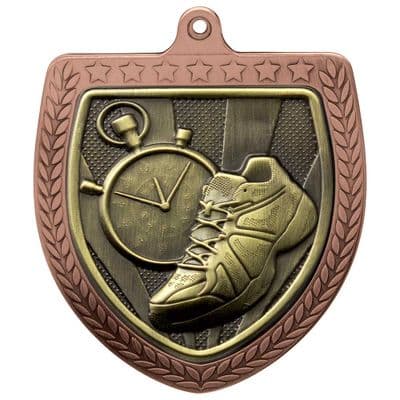 BRONZE Cobra Running Shield Medal Bronze 75mm