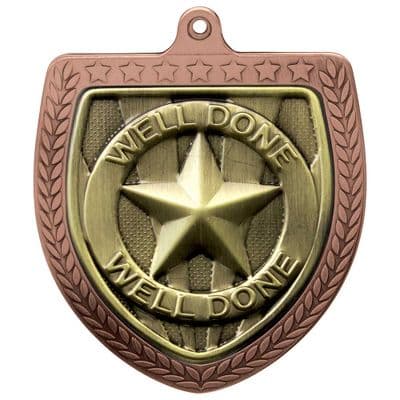BRONZE Cobra Well Done Shield Medal Bronze 75mm