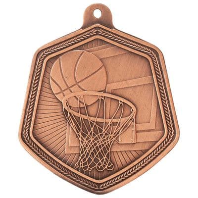 BRONZE Falcon Basketball Medal Bronze 65mm