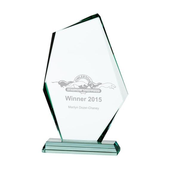 Discovery Jade Glass Award 240mm including etching