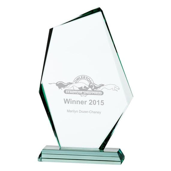 Discovery Jade Glass Award 280mm including etching