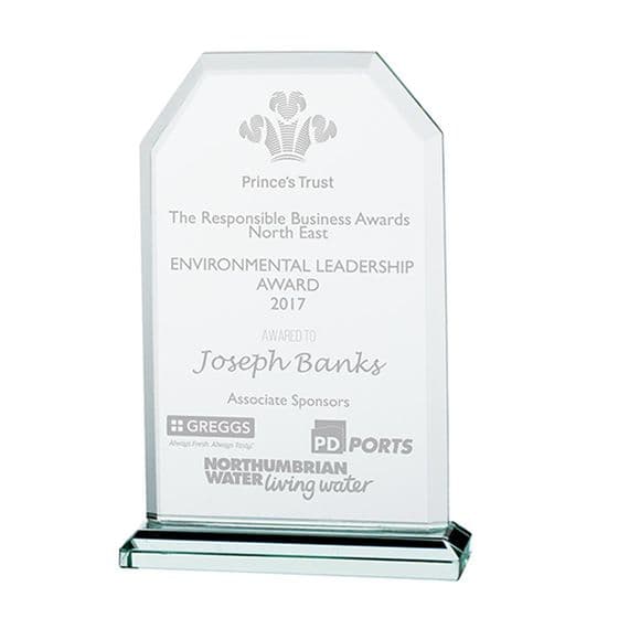 Executive Jade Glass Award 135mm including etching