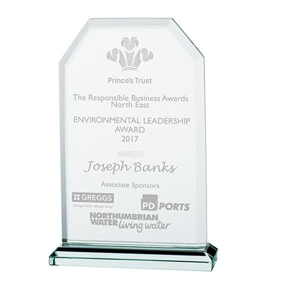 Executive Jade Glass Award 145mm including etching