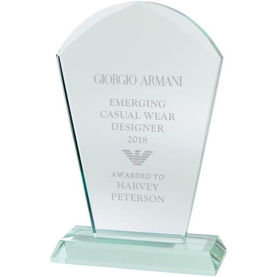 Explorer Jade Glass Award 170mm including etching