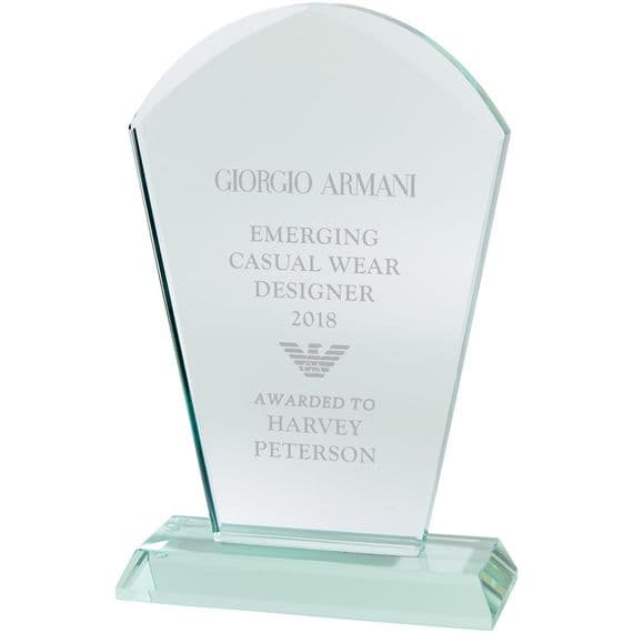 Explorer Jade Glass Award 210mm including etching