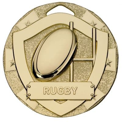 GOLD 50mm RUGBY G795 Medal