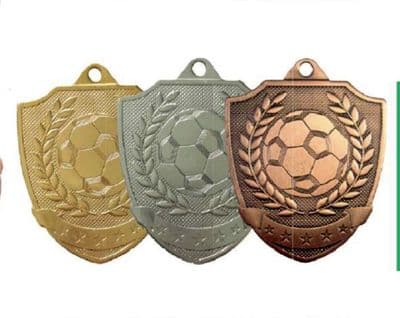 GOLD 50mm Shield Football 63025 Medal