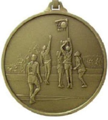 GOLD 52mm Netball Shot 899 Medal