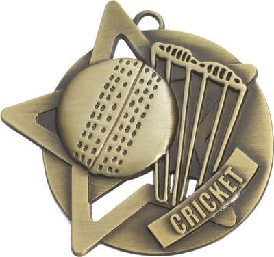 GOLD 60mm Cricket SM17G Medal