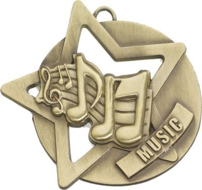GOLD 60mm Music SM6G Medal
