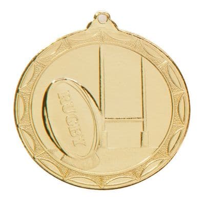 GOLD Cascade Rugby Medal Gold 50mm