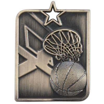 GOLD Centurion Star Series Basketball Medal Gold 53x40mm