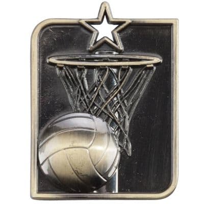GOLD Centurion Star Series Netball Medal Gold 53x40mm
